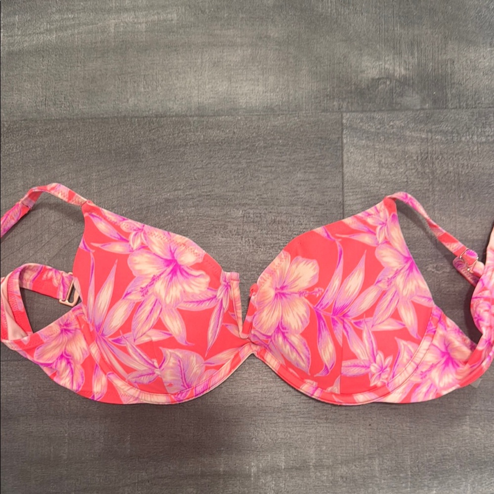 Floral Pink Bikini Top